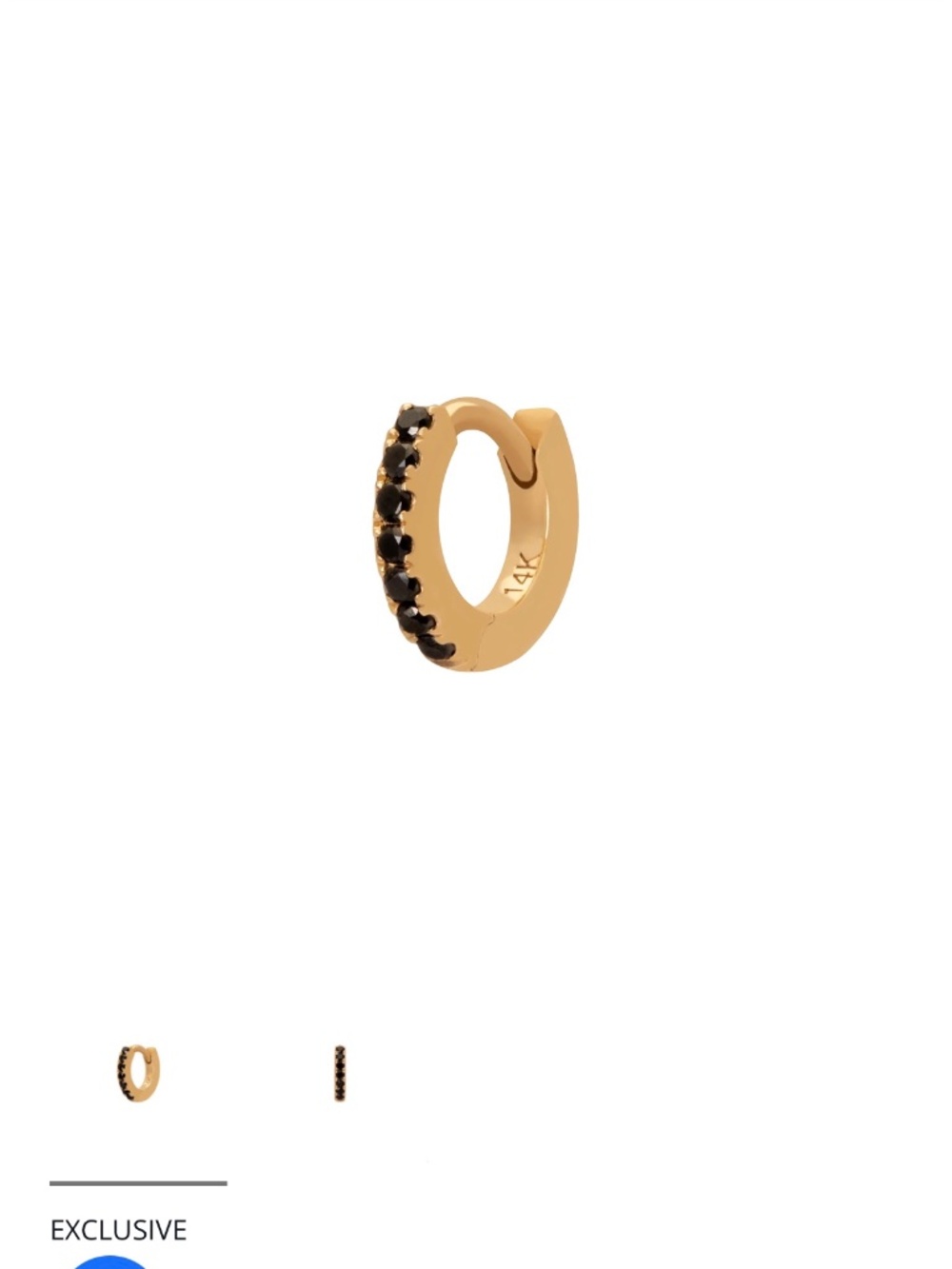 Broken English black diamond half pave clicker